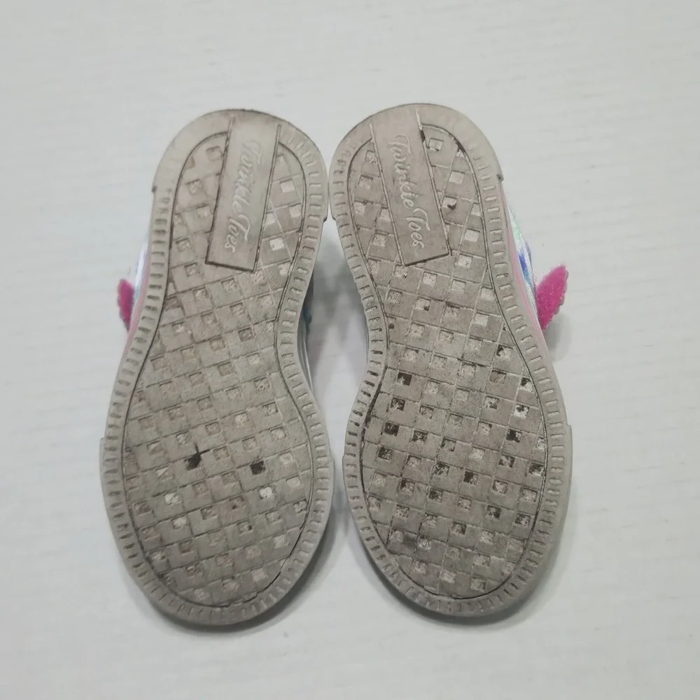 Twinkle Toes Light-Up Skechers Tie-Dye Shoes Strap Sneakers Girls‎ Sz 7 314841N